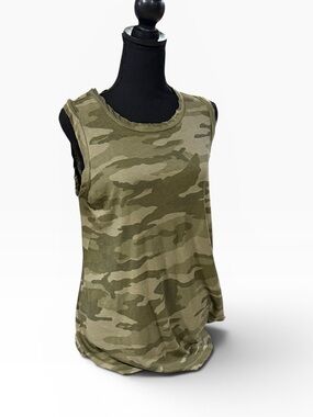 Current Elliott Olive Camo Sleeveless Tank Women Large
